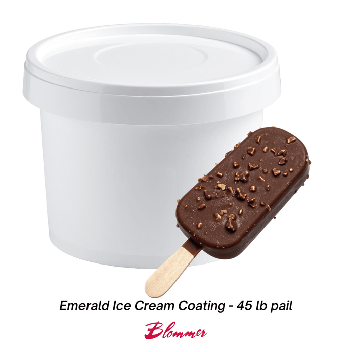 Blommer Chocolate Ice Cream Coating & Dip | Premium Fast-Setting Shell for Bars, Cones & Pops - CaljavaOnlineCWS-EMERALD-45LBChocolate