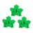 Bulk 1-inch green cannabis leaf royal icing decorations for dispensary edible makers and infused chocolate confections.