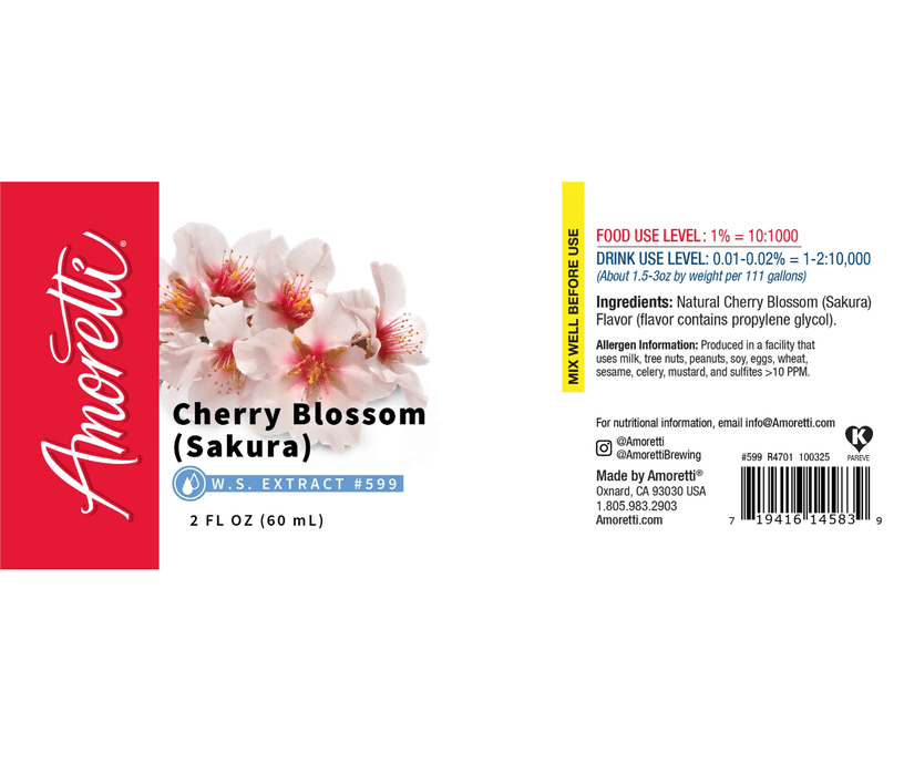 Cherry Blossom (Sakura) Extract Water Soluble by Amoretti - CaljavaOnlineAMRTI-599-30LBFlavor