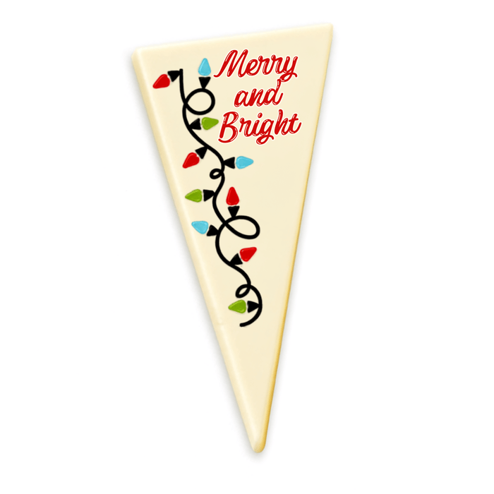 Chocolate Holiday Triangle Plaque Toppers – Edible Chocolate Accents for Pastry Chefs & Catering - CaljavaOnline1426CP4Chocolate