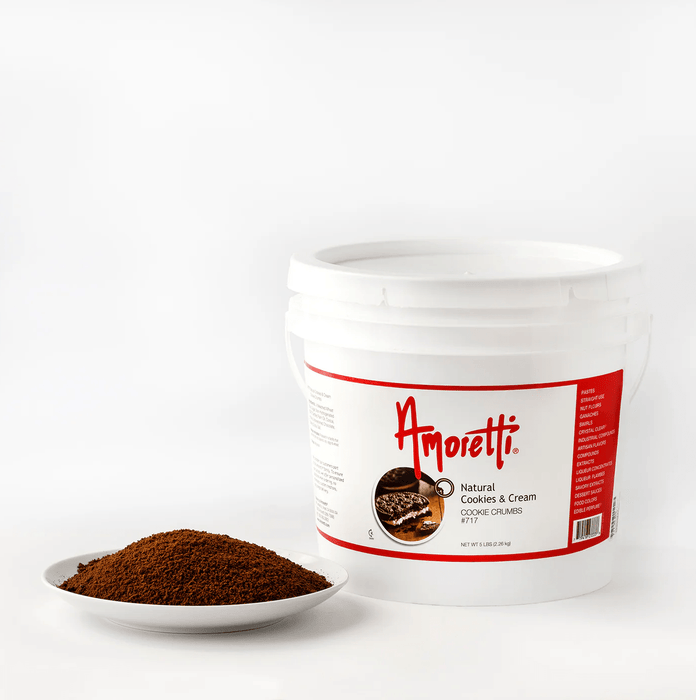 Cookies & Cream Cookie Crumbs | Premium Chocolate Cookie Crust & Topping - CaljavaOnlineAMRTI-717-1LBCookie Crust & Topping