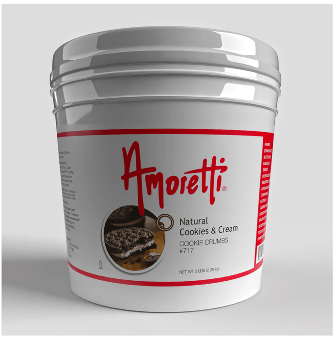 Cookies & Cream Cookie Crumbs | Premium Chocolate Cookie Crust & Topping - CaljavaOnlineAMRTI-717-5LBCookie Crust & Topping