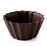 2.25-inch dark chocolate mini tart cup for filling with mousse, ganache, and pastry cream