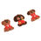 Dog with Holiday Sweater Royal Icing Decorations (Bulk) - CaljavaOnlineY2436Cupcake Decorations