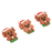 Dog with Santa Hat & Scarf Royal Icing Decorations (Bulk) - CaljavaOnlineY2435Cupcake Decorations