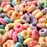 Colorful fruity cereal milk soft serve ice cream cone flavored with LorAnn Flavor Fountain
