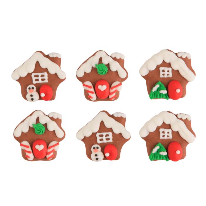 Gingerbread House Royal Icing Decorations (Bulk) - CaljavaOnlineY2441Cupcake Decorations