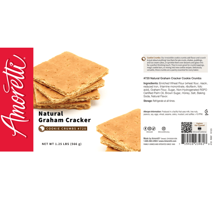 Graham Cracker Cookie Crumbs | Premium Honey Graham Cookie Crust & Topping - CaljavaOnlineAMRTI-720-5LBCookie Crust & Topping