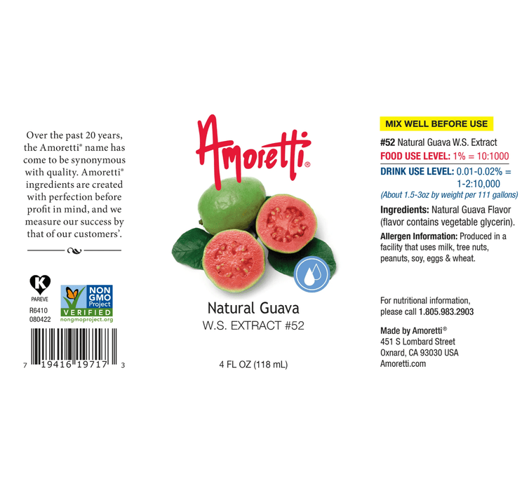 Guava Extract Water Soluble by Amoretti - CaljavaOnlineAMRTI-52-10LBFlavor