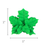 Close-up of 1-inch hand-piped marijuana leaf royal icing decorations with detailed green leaf accents.