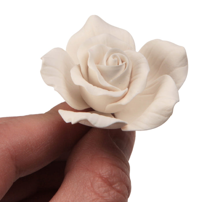 Hybrid Tea Rose 2" - White - CaljavaOnlineWRP5-5CMWHGumpaste Flowers