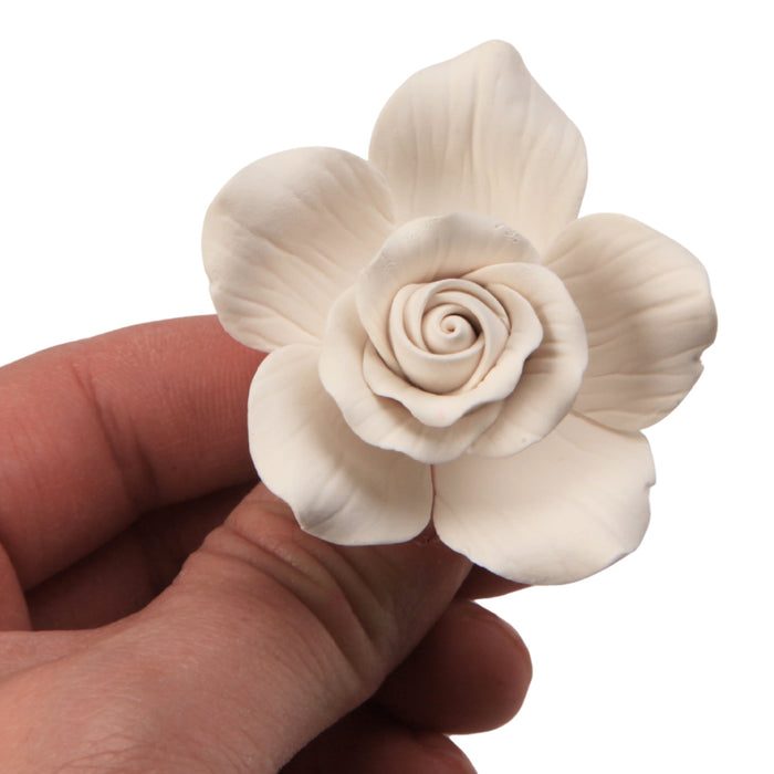 Hybrid Tea Rose 2" - White - CaljavaOnlineWRP5-5CMWHGumpaste Flowers