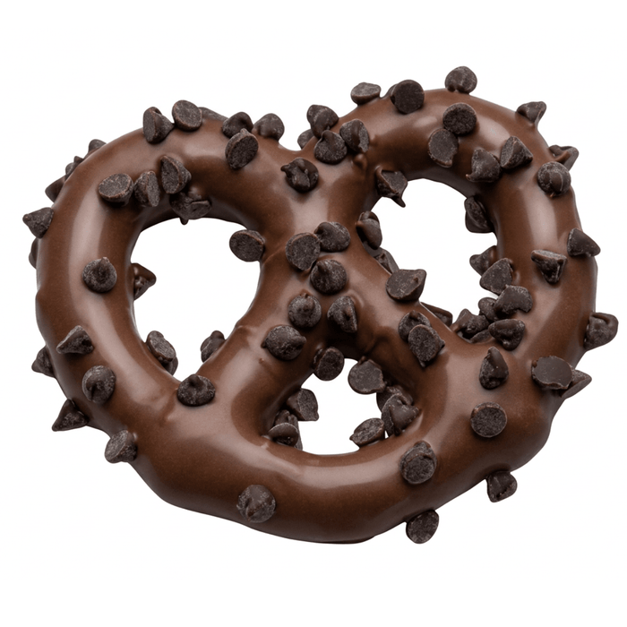 Jumbo Milk Chocolate & Chocolate Chip Covered Pretzels – Retail-Ready Gourmet Confections for Bakeries & Specialty Shops - CaljavaOnline9454MChocolate