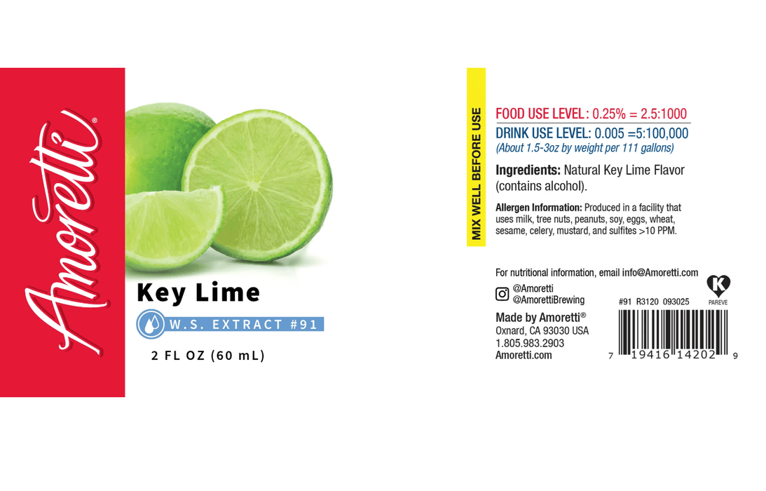 Key Lime Extract Water Soluble by Amoretti - CaljavaOnlineAMRTI-91-45LBFlavor