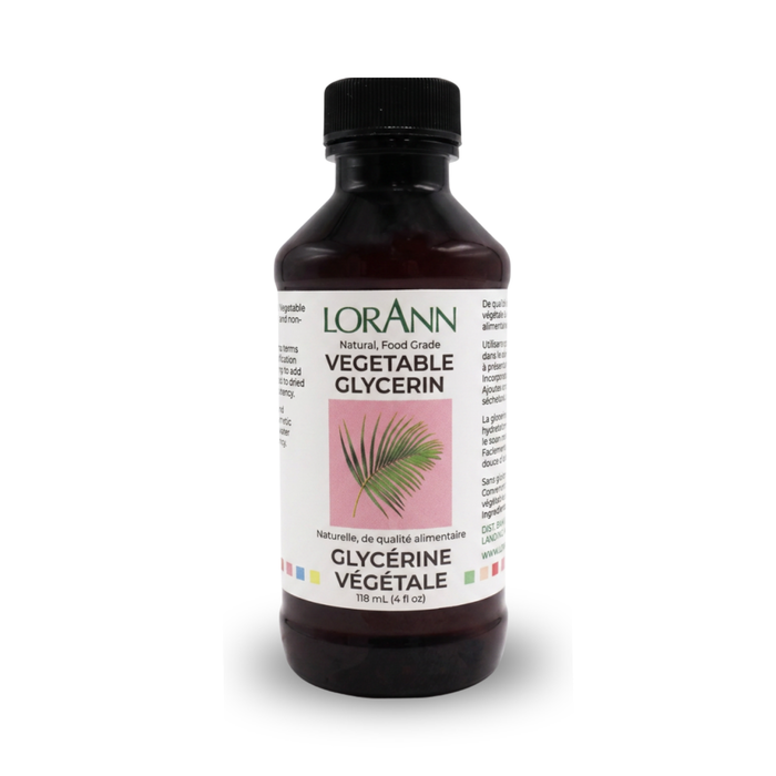 Clear pure vegetable glycerin poured as a carrier base and solvent for active hemp and THC tinctures