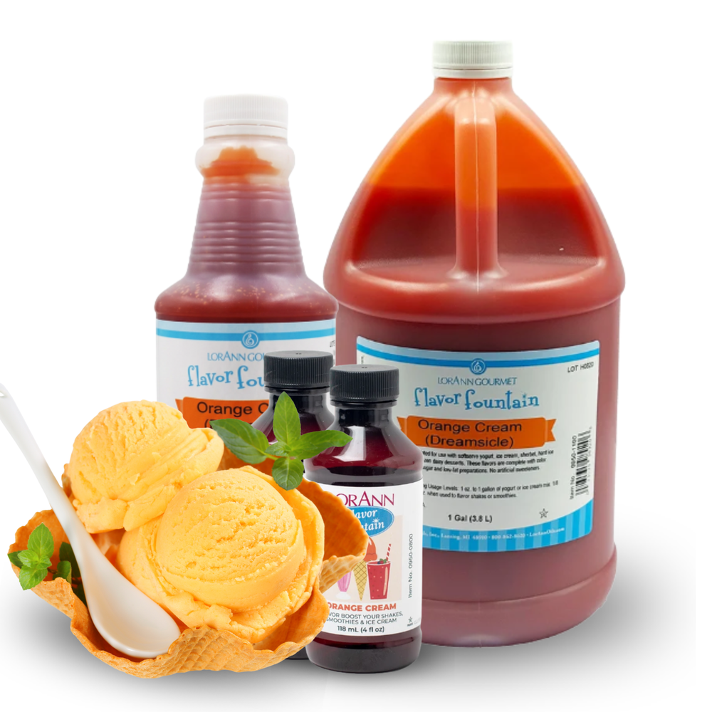 LorAnn Oils Orange Cream Dreamsicle Ice Cream & Beverage Flavor bottle packaging options