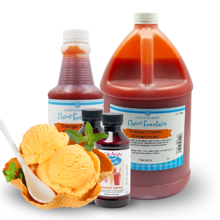 LorAnn Oils Orange Cream Dreamsicle Ice Cream & Beverage Flavor bottle packaging options