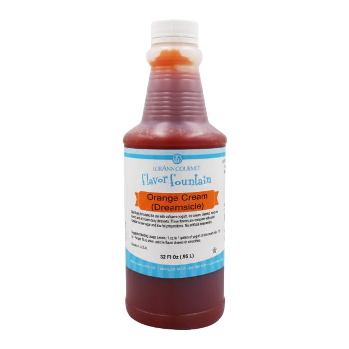 LorAnn Oils Orange Cream Dreamsicle Flavor Fountain bottle for ice cream and beverages