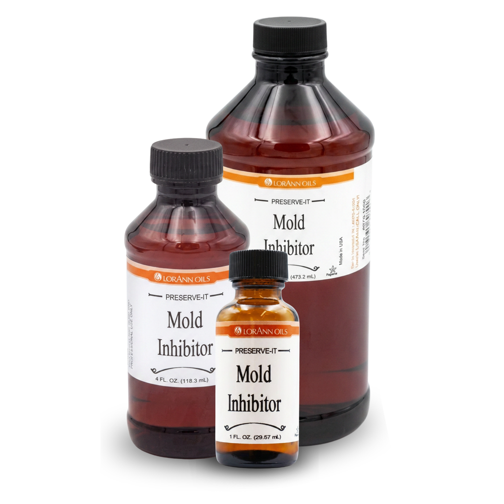 LorAnn Preserve-It Mold Inhibitor bottle used to extend shelf life and prevent mold on infused cannabis gummies