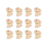 Mini Bunny Looking Up Royal Icing Decorations (Bulk) - Beige - CaljavaOnlineY1935WHTCupcake Decorations