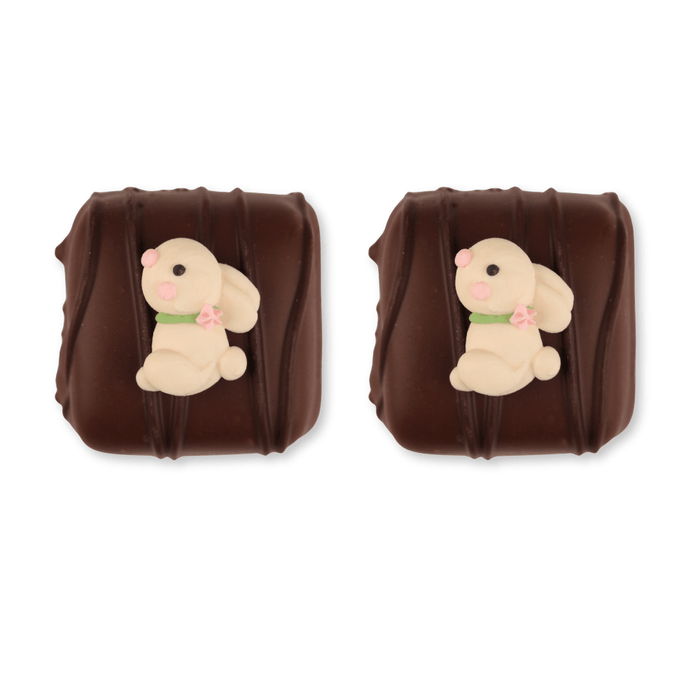 Mini Bunny Looking Up Royal Icing Decorations (Bulk) - Beige - CaljavaOnlineY1935WHTCupcake Decorations
