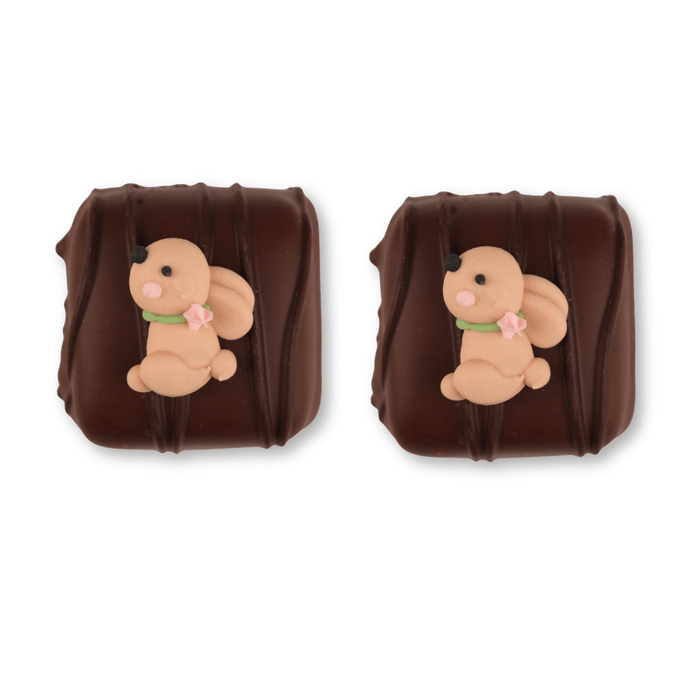 Mini Bunny Looking Up Royal Icing Decorations (Bulk) - Brown - CaljavaOnlineY1935BRNCupcake Decorations