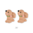 Mini Bunny Looking Up Royal Icing Decorations (Bulk) - Brown - CaljavaOnlineY1935BRNCupcake Decorations