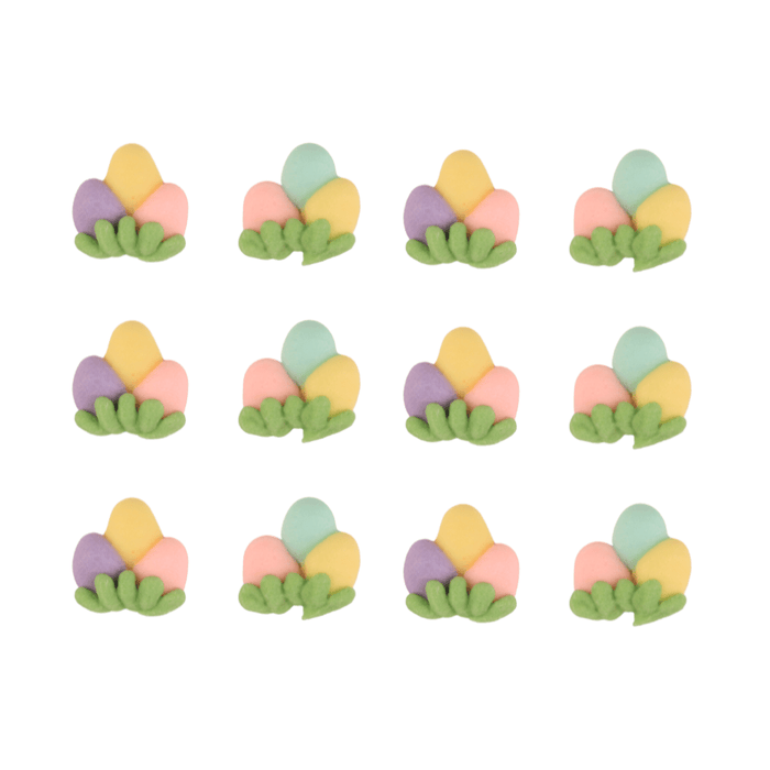 Mini Easter Eggs Royal Icing Decorations (Bulk) - CaljavaOnlineY1931Cupcake Decorations