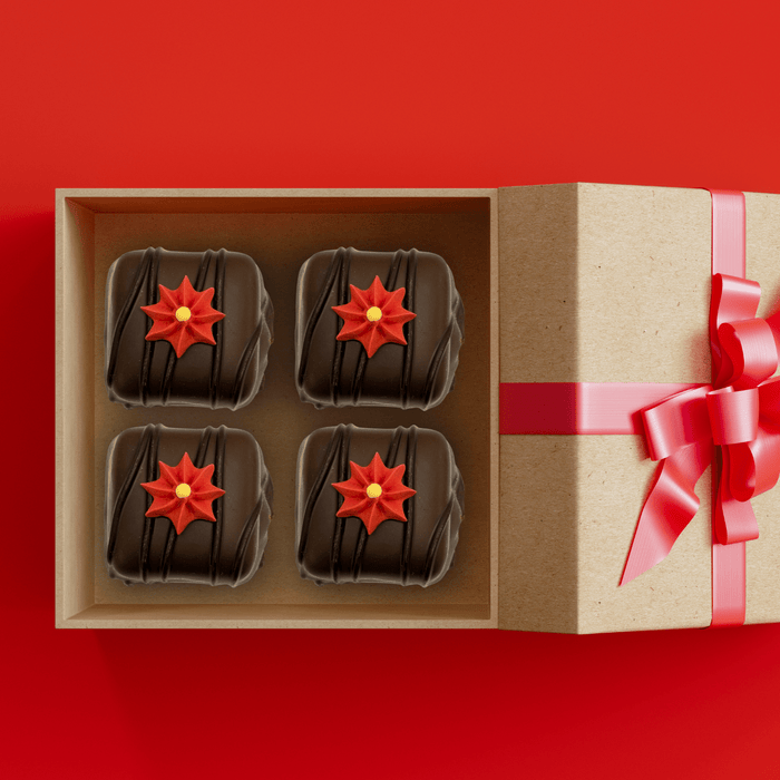 Mini Poinsettia Royal Icing Decorations (Bulk) - CaljavaOnlineY1243Cupcake Decorations