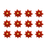 Mini Poinsettia Royal Icing Decorations (Bulk) - CaljavaOnlineY1243Cupcake Decorations