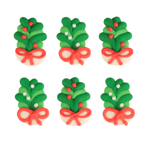 Mistletoe Royal Icing Decorations (Bulk) - CaljavaOnlineY2437Cupcake Decorations