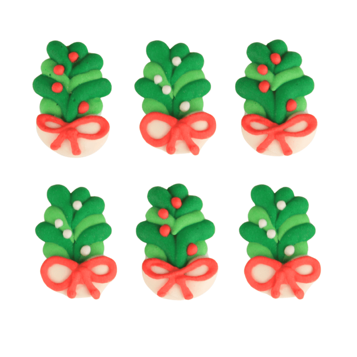 Mistletoe Royal Icing Decorations (Bulk) - CaljavaOnlineY2437Cupcake Decorations