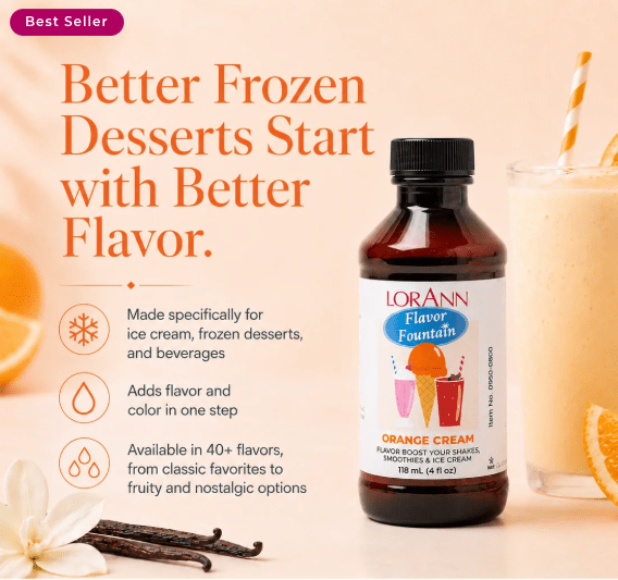 Orange Cream Dreamsicle Ice Cream & Beverage Flavor by LorAnn Oils - CaljavaOnline0950-1100Flavor