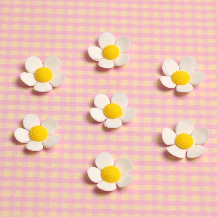 Medium Blossom Sugar Flowers - White