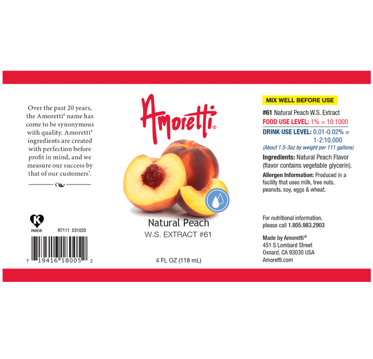 Peach Extract Water Soluble by Amoretti - CaljavaOnlineAMRTI-61-48LBFlavor