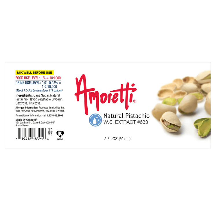 Pistachio Extract Water Soluble by Amoretti - CaljavaOnlineAMRTI-633-2LBSFlavor