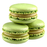 Handmade macarons with a creamy Amoretti pistachio ganache center