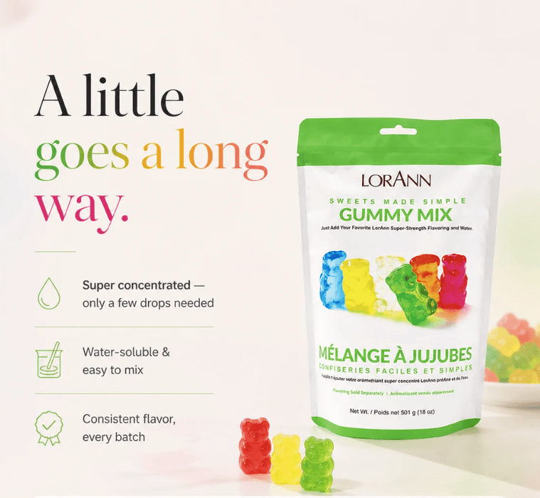 Powdered Gummy Mix – Professional Quality Gummy Mix for Candy & Cannabis Edibles by LorAnn - CaljavaOnline4220-0006