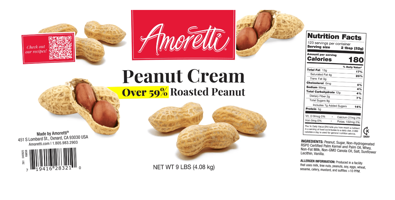 Roasted Peanut Cream Spread by Amoretti - CaljavaOnlineAMRTI-261-9LBSFilling
