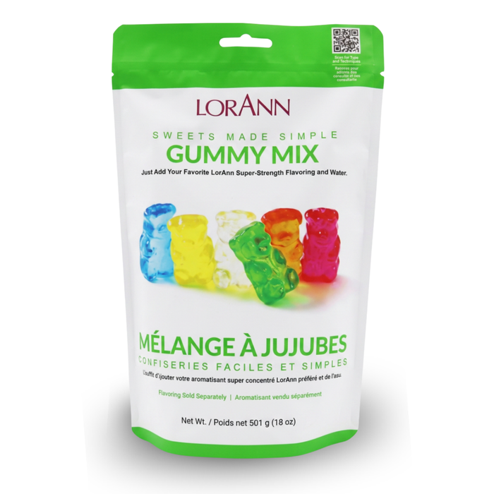 Finished custom infused gummy candies made with LorAnn melt-resistant gelatin gummy mix