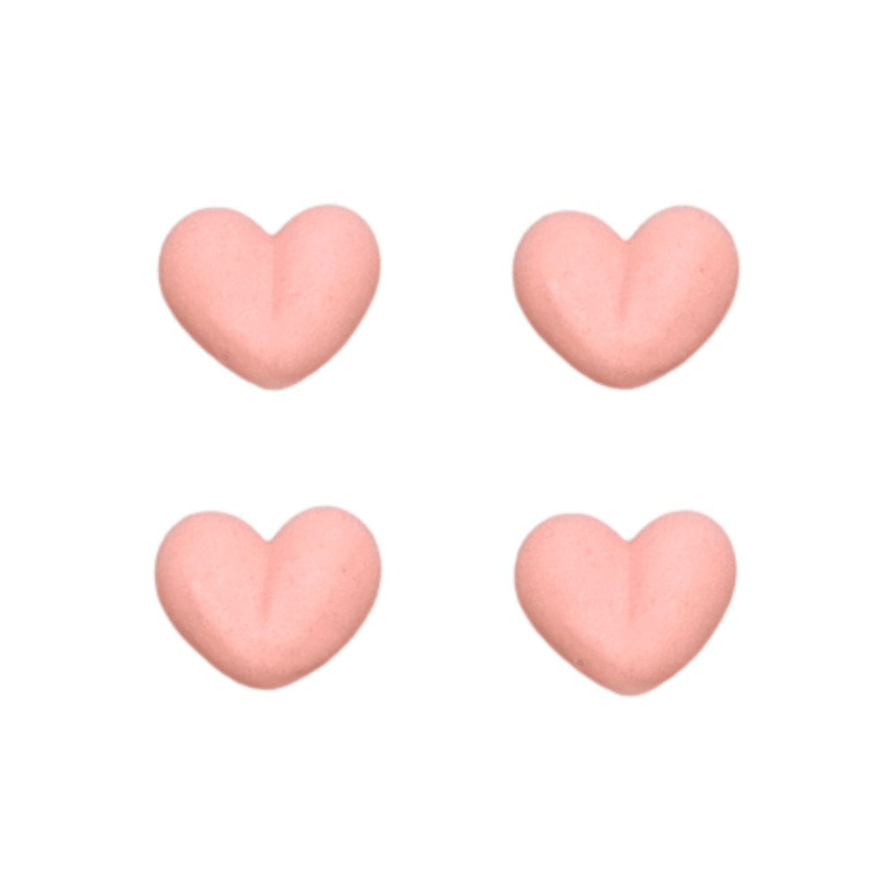 Small Heart Royal Icing Decorations (Bulk) - Pink - CaljavaOnlineY1344-PKCupcake Decorations
