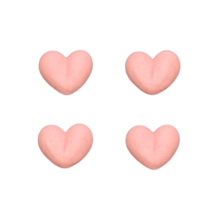 Small Heart Royal Icing Decorations (Bulk) - Pink - CaljavaOnlineY1344-PKCupcake Decorations