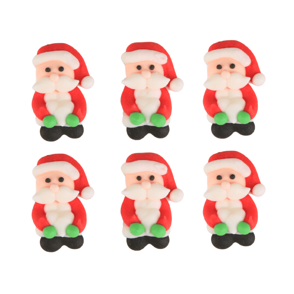 Standing Santa Royal Icing Decorations (Bulk) - CaljavaOnlineY2440Cupcake Decorations