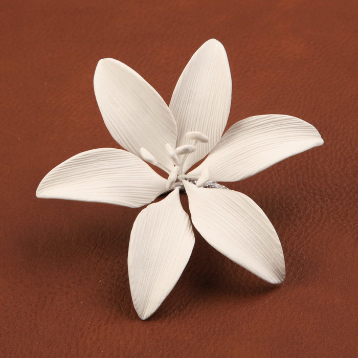 Stargazer Lily - White - CaljavaOnlineSTGWHGumpaste Flowers