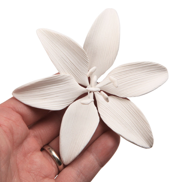 Stargazer Lily - White - CaljavaOnlineSTGWHGumpaste Flowers