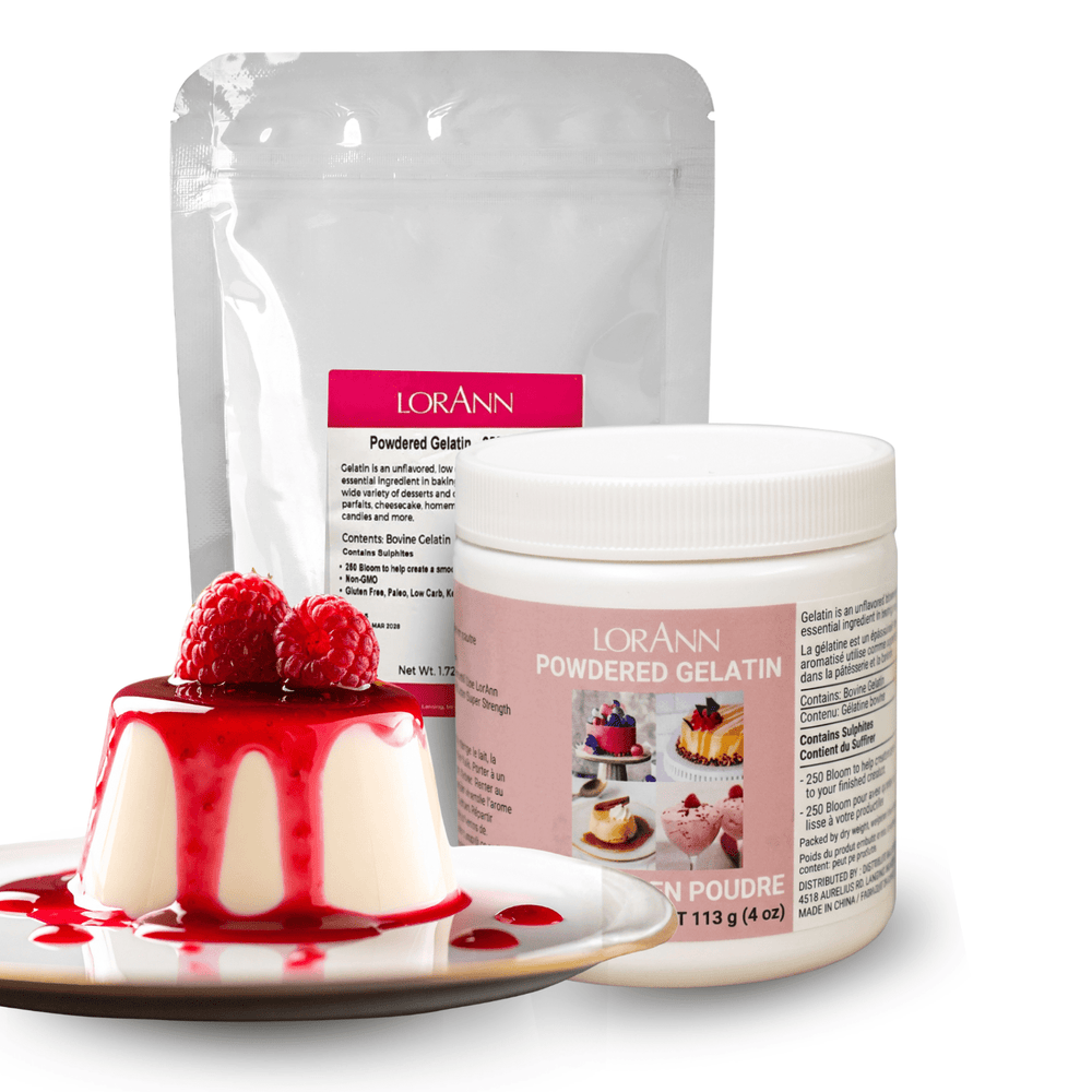 Unflavored Gelatin Powder (250 Bloom) – Premium Grade for Edibles, Gummy Candy & Sugar Crafting by LorAnn - CaljavaOnline6160-0800