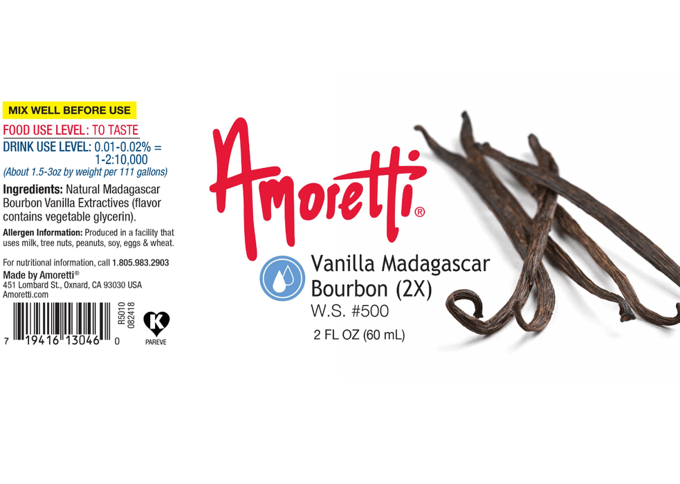 Vanilla Madagascar Bourbon Extract Water Soluble (2 Fold) by Amoretti - CaljavaOnlineAMRTI-500-10LBFlavor