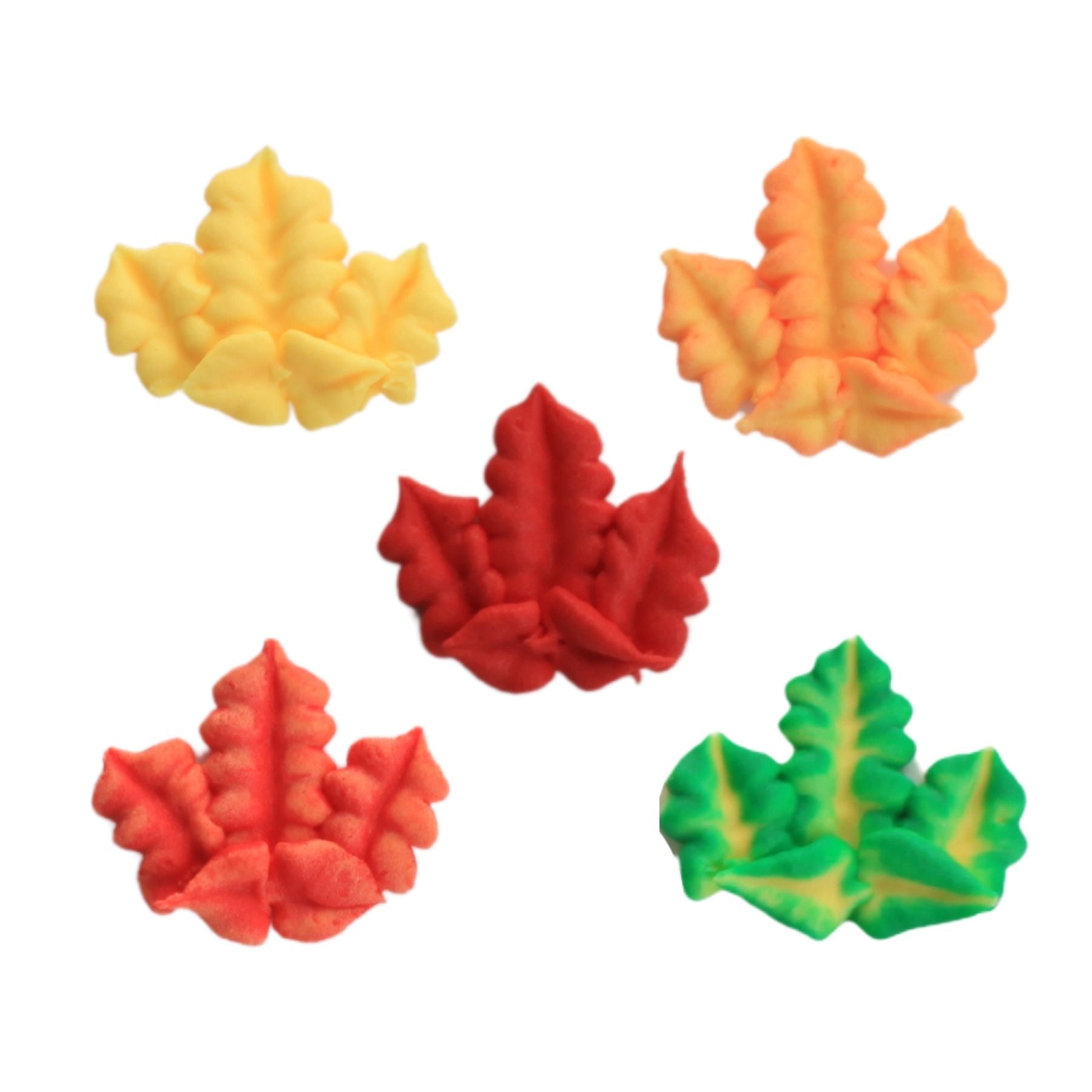 Small Fall Leaf Royal Icing Decorations (Bulk) - Assorted
