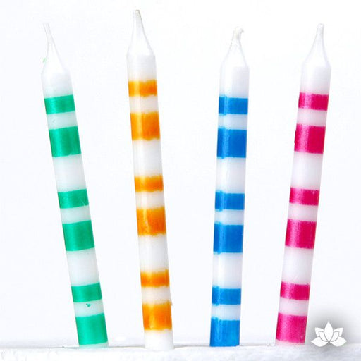 Shimmer Striped Candles