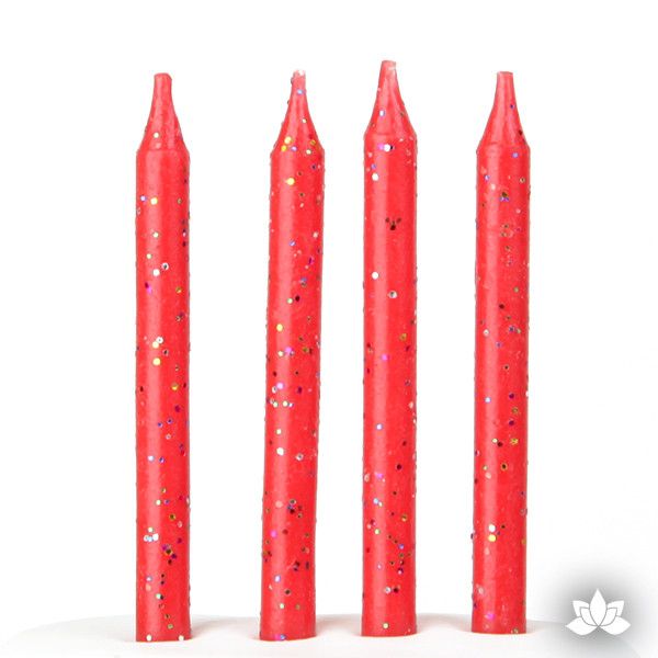 Add a little twist to your birthday with these Red Glitter Birthday Candles. Perfect for adding that essential element to your birthday cake, cupcake or dessert that makes it a special moment to remember. 